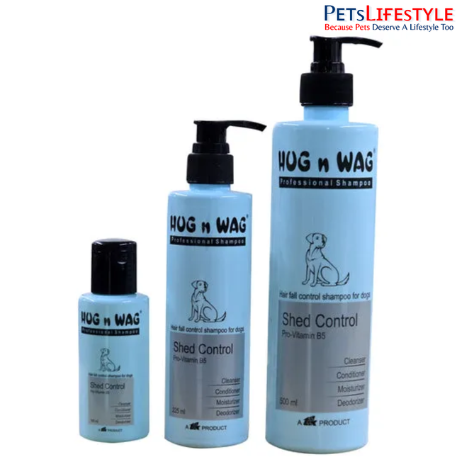 TTK Hug n Wag Professional Shed Control Shampoo for Dogs – Hair Fall & Shedding Control Shampoo