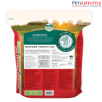 Oxbow Western Timothy Hay for Rabbits, Guinea Pigs & Small Herbivores