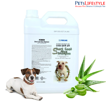 Forcans Short Coat Aloe Dog Shampoo – Aloe Vera Nourishing Shampoo for Short-Haired Dogs