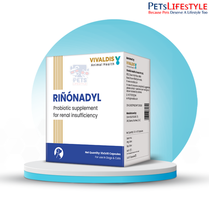 Vivaldis Rinonadyl Delayed-Release Capsules for Dogs & Cats – Renal Support for CKD (10 Capsules)