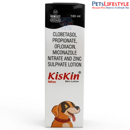 Kiskin Cream and Lotion — Antifungal & Antibacterial Skin Treatment for Dogs and Cats by Intas