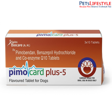 Pimocard Plus 5 ( Pimobendan & Benazepril) Chewable Tablets for Dogs