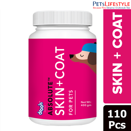 Drools Absolute Skin & Coat Supplement Tablets for Dogs
