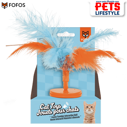 Buy FOFOS Tumbler Cat Toy – Electronic Wobble Toy with Bird Sounds & Feathers