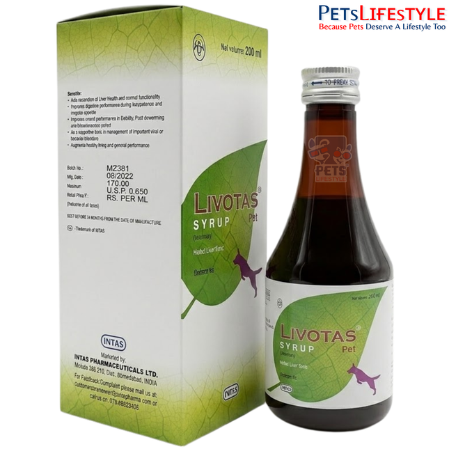 Intas Livotas Liver Tonic Appetite Booster for Dogs and Cats