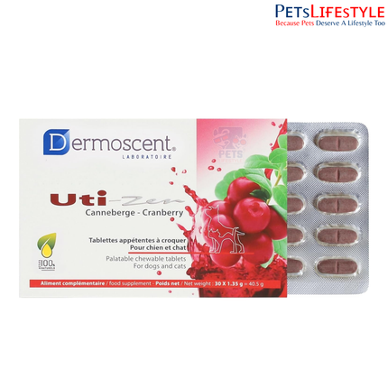 Dermoscent Uti-Zen Urinary Tract Health Supplement for Dogs & Cats (30 Tablets)