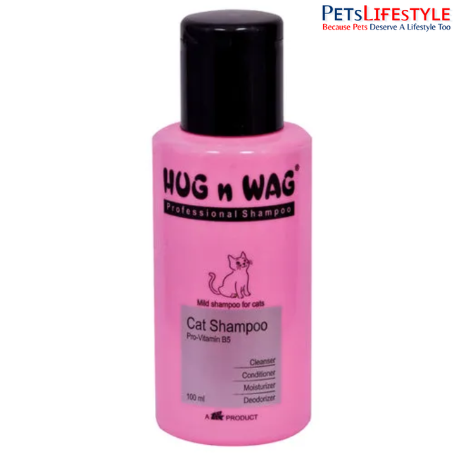 TTK Hug n Wag Professional Mild Cat Shampoo – Gentle Skin & Coat Care Shampoo for Cats (100 ml)