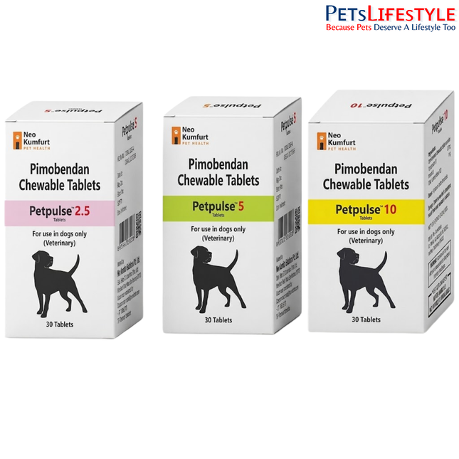Pet Pulse 2.5 / 5 / 10 – Pimobendan Cardiac Support Tablets for Dogs