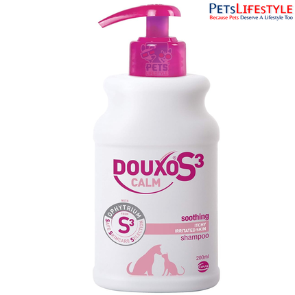 Douxo S3 Calm Shampoo for Dogs & Cats 200ml | Anti-Itch Hypoallergenic Shampoo for Allergic & Sensitive Skin