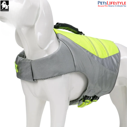 Truelove Dog Life Jacket – Neon Yellow – Waterproof Safety Swim Vest