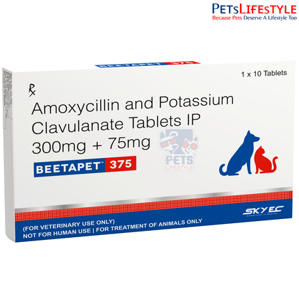 Sky EC Beeta Pet Tablets | Amoxicillin & Clavulanic Acid Tablets for Dogs & Cats | Broad-Spectrum Veterinary Antibiotic