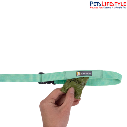 Ruffwear Flagline Dog Leash Sage Green | Lightweight Hands-Free Running & Hiking Leash for Dogs