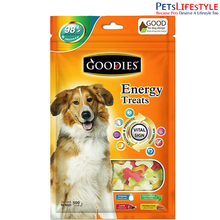 Goodies Energy Treats Bone Shaped for Dogs 500g