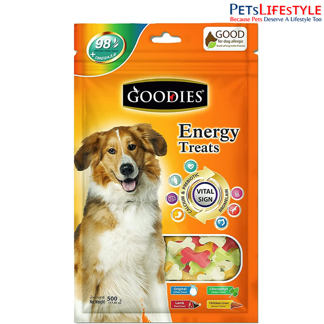 Goodies Energy Treats Bone Shaped for Dogs 500g