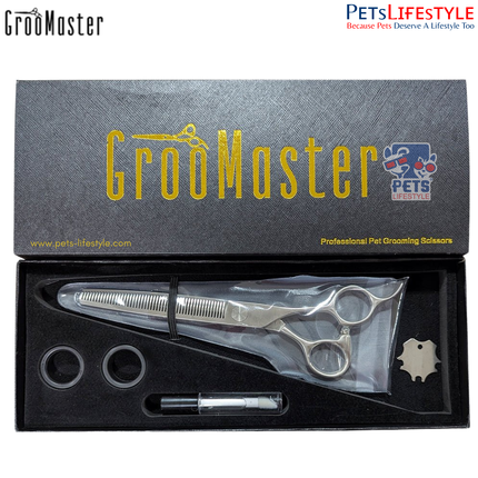 Groo Master 7" Thinning Shears – Japanese 440C Steel Professional Texturizing Scissors