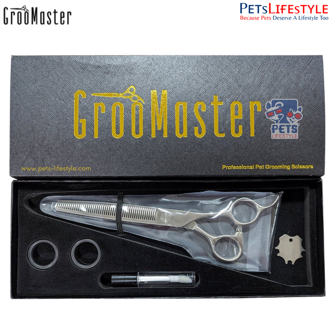 Groo Master 7" Thinning Shears – Japanese 440C Steel Professional Texturizing Scissors