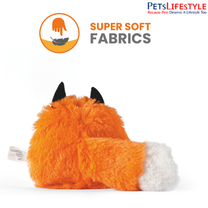 FOFOS Floppy Crinkle Fox Cat Toy – Catnip Plush Toy with Crinkle Sound for Cats & Kittens