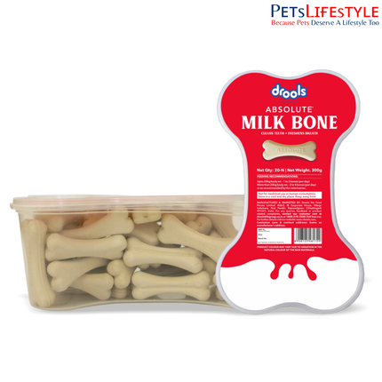 Drools Absolute Milk Bone Jar Dog Treats (300g, 20 pcs)