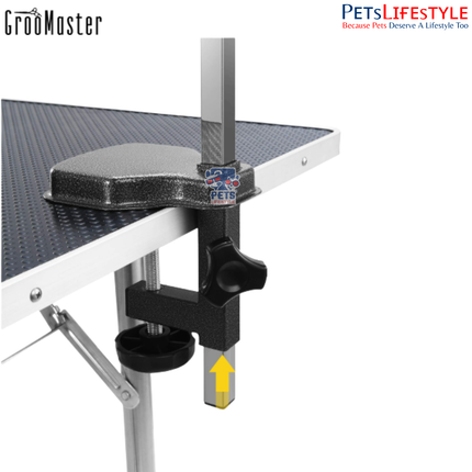Groo Master N-309L Height-Adjustable Folding Grooming Table – Classic Foldable Table with Storage Basket