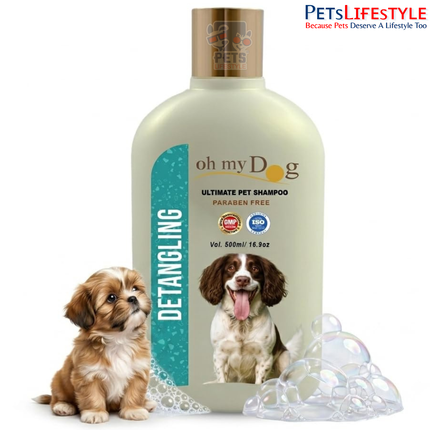 Oh My Dog De-Tangling Pet Shampoo 500 ml – Paraben-Free Shampoo for Dogs & Puppies