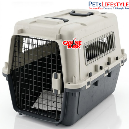 Canine Desk Flight Carrier (24" × 14" × 16") | IATA Approved Airline Travel Crate for Dogs & Cats (Medium)
