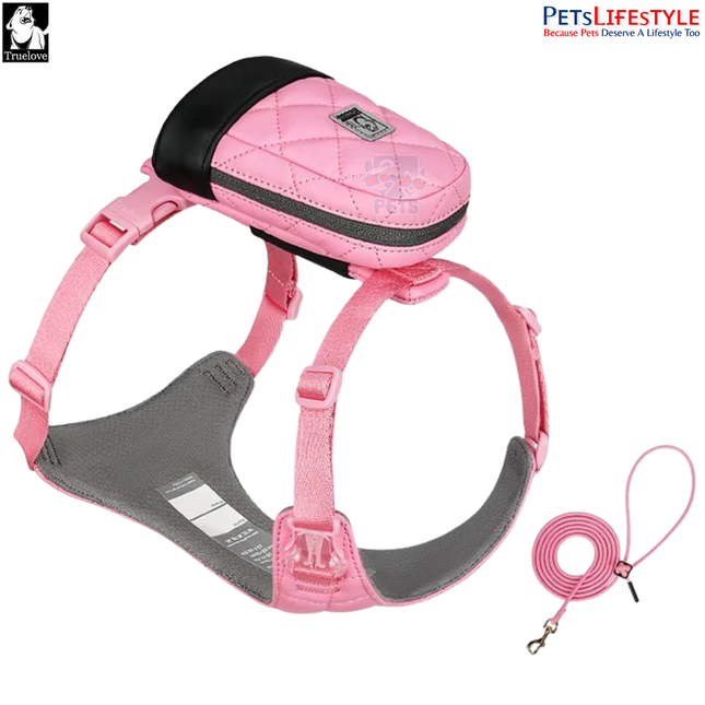 Truelove All-In-One Environmentally Friendly (Geranium Pine) Harness Set for Active Pets