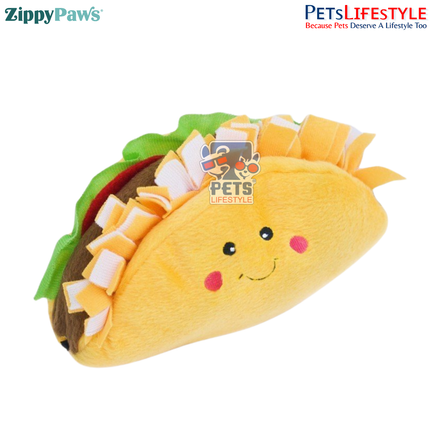 ZippyPaws Nomnomz Plush Squeaker Dog Toy for the Foodie Pup