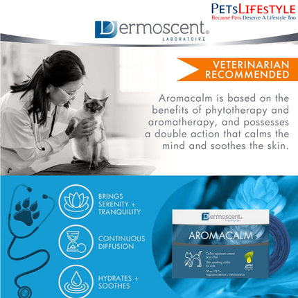 Dermoscent Aromacalm Calming Collar for Cats (35 cm) – Anxiety & Stress Control