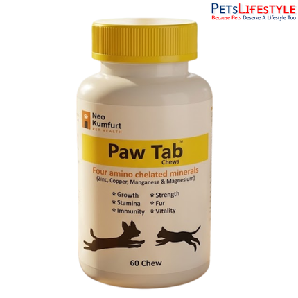 PAW TAB – Complete Multivitamin, Mineral & Omega Supplement Chewable Tablets for Dogs & Cats