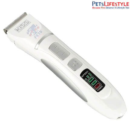 KISS Cordless Pet Trimmer MC-230 – 3 Adjustable Speeds, Low-Noise Grooming Clipper