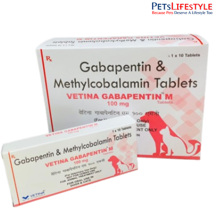 Vetina Gabapentine-M 100 mg Tablets for Dogs and Cats 10 Tablets