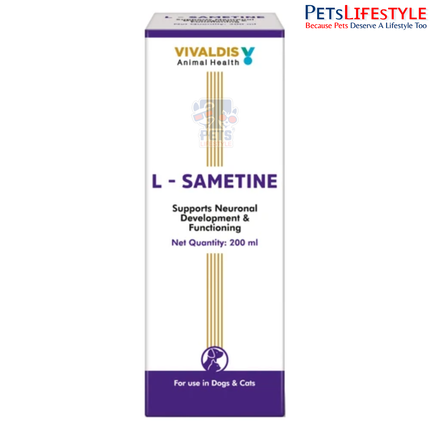 Vivaldis L-Sametine Syrup 200 ml for Dogs & Cats – Neurological, Behavioural & Cognitive Support