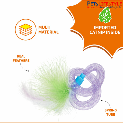 FOFOS Garden Tube Cat Toy (Assorted) – Interactive Catnip Tube for Kittens & Cats