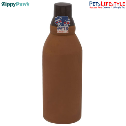 ZippyPaws Latex Happy Hour Crusherz – Red Wine  Crunchy Refillable Squeaky Dog Toy | Cuddle Buddy