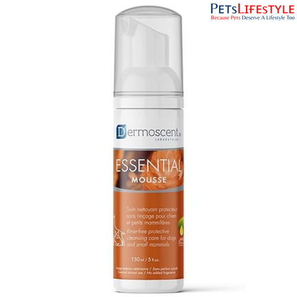 Dermoscent Essential Mousse Dry Shampoo for Dogs – Rinse-Free Cleansing Foam (150 ml)
