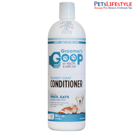 Groomer's Goop Glossy Coat Conditioner for Dogs & Cats – 473 ml