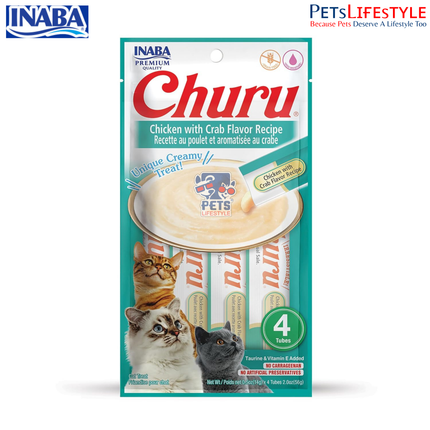 Inaba Churu Chicken with Crab Flavor Recipe is a delicious, creamy lickable cat treat