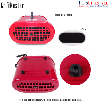 Groo Master VS-22-2300 Wall Hanging Cold-Air Pet Dryer – 2200W Stepless Wind Control Grooming Dryer