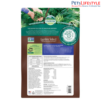 Oxbow Garden Select Adult Rabbit Food 1.81kg – Complete & Balanced High Fiber Rabbit Diet