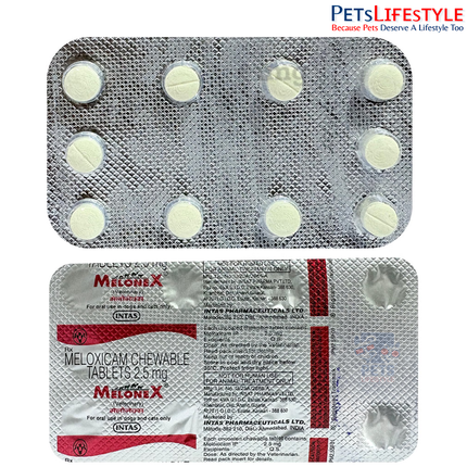 Melonex 2.5mg Pet Chewable Tablet for Pain Relief