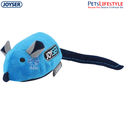 JOYSER Sound Chip Mouse Plush Cat Toy – Blue | Motion-Activated Electronic Toy
