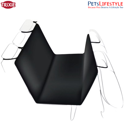 Trixie Car Seat Cover for Dogs – Rear Seat Protection Mat (1.45 × 1.60 m) Black