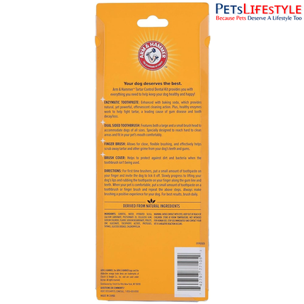 Arm & Hammer Tartar Control Dental Kit for Dogs – Banana Mint Flavor | Advanced Dog Oral Care Kit