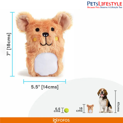 FOFOS Puppy Plush Toys (Mix) – Soft Squeaky Dog Toy Set for Puppies & Small Dogs