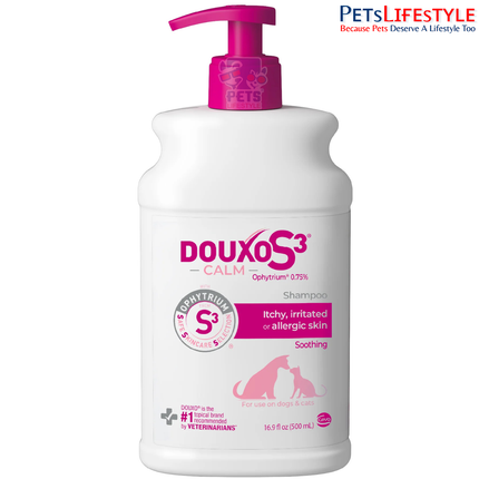 DOUXO S3 CALM Shampoo 500ml – Soothing & Hydrating Shampoo for Dogs with Sensitive, Itchy & Allergy-Prone Skin