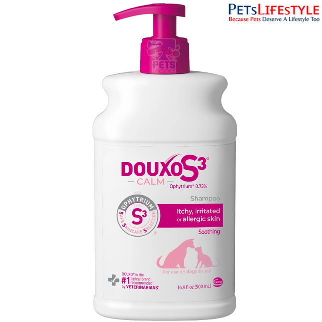 DOUXO S3 CALM Shampoo 500ml – Soothing & Hydrating Shampoo for Dogs with Sensitive, Itchy & Allergy-Prone Skin