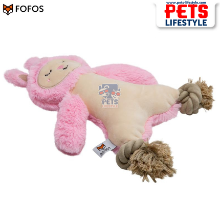 FOFOS Ropeleg Plush Rabbit Toy – Rope Tug + Soft Plush