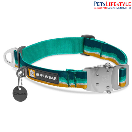 Ruffwear Top Rope Dog Collar | Premium Reflective Collar with All-Metal Talon Buckle