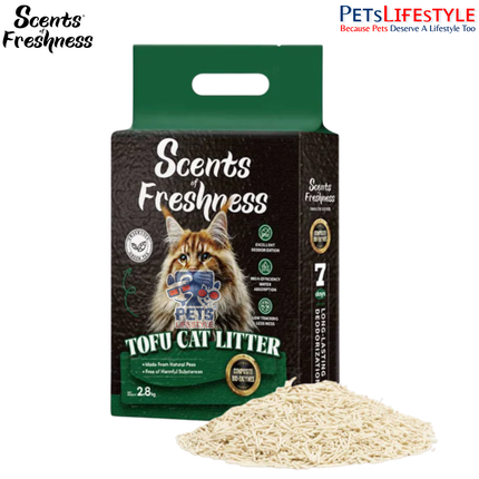 Scents of Freshness Premium Grade Tofu Cat Litter Unscented 2.8kg