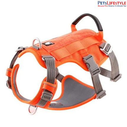 Truelove Escape Proof Dog Harness – Vibrant Orange – Double H-Design Safety Harness for Strong Dogs